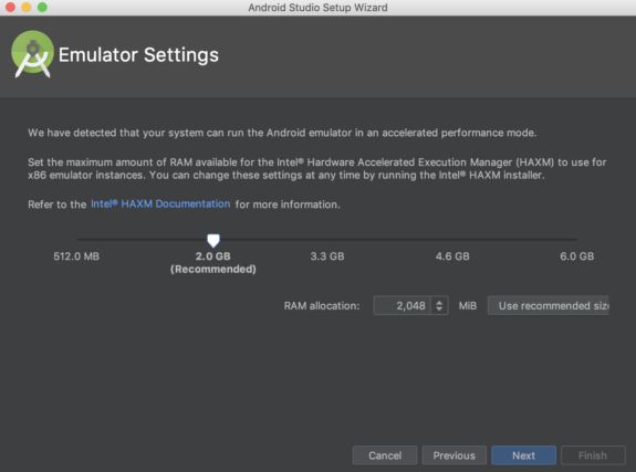 mac emulator react native project